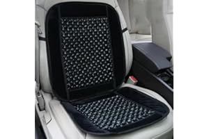 AUTOBITS 1x Massage Sitzpolster mit Holzkugeln Sitzbezug Sitzmatte Schwarz Sitzauflage Holz Kugeln Neu OVP Hochwertig