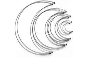 URMAGIC Dream Catcher Metal Rings,8 Pcs/4 Size Dream Catcher Metal Hoops,Heart/Moon Shaped/Pentagram/Triangle Metal Wreath Rings,Macrame Rings Hoops,Metal Wreath Frame,Dream Catcher Making Tools