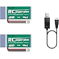 HAWK'S WORK 2 Pcs 3.7V Lipo Battery, 150 mAh Rechargeable Lithium Polymer Battery for RC Plane Helicopter Drone All Models & Toys (PH1.25 Connector)