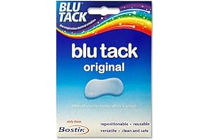 BOSTIK 12 unidades (caja completa) Blu Tack Packet Blue Tac Masilla adhesiva reutilizable pegamento reposicionable nuevo