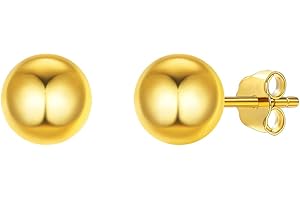 ChicSilver Clous et Puces Boucle d'Oreilles Femme 3MM,5MM,7MM Clou d`oreille Boucle d'Oreille Boule en Argent 925 Platine/Plaqué Or Jaune Cadeau de Noel,Emballage Cadeau, Bijoux pour Elle