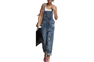 MORBUY-SHOP Moda Mujer Vaquero Mono, Morbuy Peto Rotos Largo Pantalones Casual Jeans Bolsillos Denim Pantalón Playa Fiesta Noche Cóctel Overoles Jumpsuit