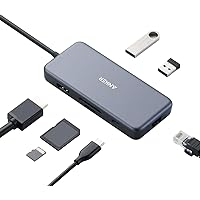 Anker USB C Hub, 7 in 1 PowerExpand+ Adapter with 4K HDMI, 60W Power Delivery, 1GBPS Ethernet, 2 USB 3.0 Ports and SD/microSD