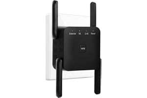 Aenxwa WLAN Verstärker 1200Mbit/s WiFi Repeater Dualband 2,4GHz+5GHz WiFi Booster mit Repeater/Router/Access Point Modus,4 Antenne,Einfache Einrichtung,WiFi Extender Booster Mit LAN/WAN Port