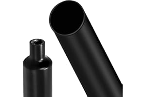 LIBAIDZ 4:1 Gaine Termorétractable,Gaine Retractable pour Fil Electrique,Manchon Thermoretractable,Tube Thermorétractables avec Adhésif,pour Fil Electrique,Câbles Isolants,2m de Longueur(Ø12mm,Noir)