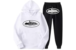 LIAOPUFUS Traje Para Hombres Corteiz Sudaderas Con Capucha y Pantalones Streetwear Traje de Música de Otoño Deportivo Neutro Corteiz