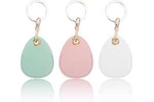 AUEFUDQ 3 Pièce Airtag Porte Clé, Mignon PU Étuis pour Apple AirTag, Portable Key Finder pour Clés Enfants Animaux de Compagnie, [ Porte- Clés Contrôle d'Accès] (Airtag Non Inclus)