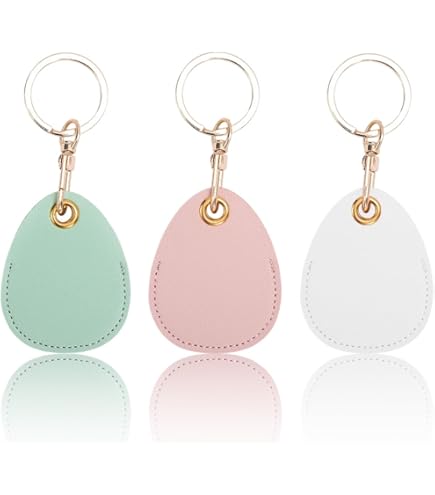 AE2 - Beschermhoes Met Sleutelhanger - Anti-Kras - PU Lederen Beschermhoes Geschikt Voor Apple Airtags Wit