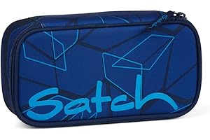 Satch Schlamperbox - Mäppchen groß, Trennfach, Geodreieck - Next Level - Blau, einheitsgröße