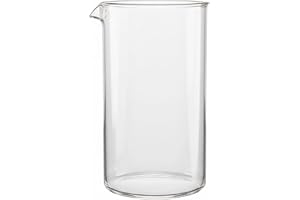 bonVIVO - Verre de Rechange pour Tous les Modèles de Cafetière à Piston/French Press Proposées à la Vente (1000 ml / 1.0 l / 34 oz)