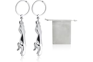 ZGDEIWGF Porte-Clés Jaguar avec Sac de Rangement pour 2 Clés de Voiture et Accessoires Pour Femme