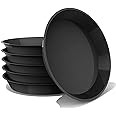 DUNPUTE Plant Saucer 6 Pack 5 Inch Plastic Plant Tray, Sturdy and Durable Flower Pot Containers Plant Pot Saucers for Indoor and Outdoor (13.5 Inch, Black)