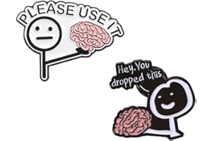 COYUN 2 Pcs Pins For Bags,Enamel Anstecker Pin Lustig Metall Lustige Anstecker Anstecknadel Personalisierte Pins für Kleidung Taschen Rucksäcke,Abzeichen,Zubehör, "Hey.You Dropped This""PLEASE USE IT"