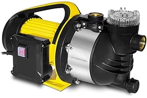 TROTEC Pompe de jardin TGP 4800 ESF - pompe avec débit 4800 l/h, 1300 W - pression de refoulement 4,8 bar, hauteur de refoulement 48 m, hauteur d'aspiration 7 m, pompe à eau pour fûts de pluie,