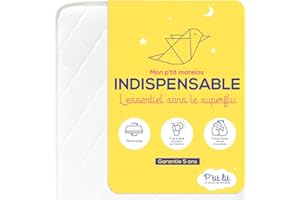 P'tit Lit - Polyuréthane Matelas Bébé Indispensable - 60x120 cm - Climatisé : 1 face Été / 1 face Hiver - Oeko Tex - Fabrication Française, Blanc