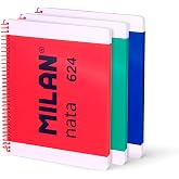 MILAN MILAN Nata 624 Since 1918 A4 Hardcover Spiral Notebook 80 Sheets 95gsm Pack of 3