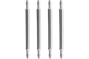BUCKLE & STITCH Premium 1.5mm Spring Bar Pins | 4 Pack | 22 mm | Stainless Steel | For Watch and Strap Repair | Replacement Set | Ideal for Leather Silicone Rubber Watch Bands and Bracelets (22mm)