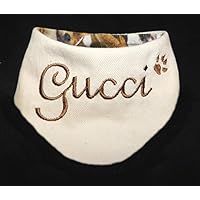 LunaChild Individuelles Hundetuch Größe XS WUNSCHNAME Wendetuch Halstuch Hund Tuch Name Hundehalstuch