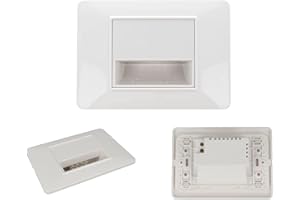 puntoluceled® LAMPADA LED 1,6W SEGNAPASSO 220V INCASSO SCATOLA CASSETTE 503 PLACCA COMPATIBILE VIMAR PLANA BIANCO GRIGIO SILVER NERO LUCE FREDDA CALDA733-3 (Luce Fredda, Bianco)