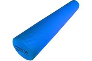 ResultSport Foam Roller for Back Muscle with A3 Exercises Poster - Trigger Point Massage, Pilate, Yoga, Runner (Blue EVA, 90x15cm)