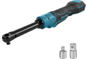 Batterispärrnyckel för Makita 18 V, 3/8 tum borstlös elektriskt förlängd 16 cm lång stångdrift spärrnyckel med LED-ljus, 300