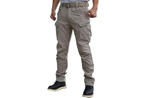 WINKEEY Pantalones de Combate para Hombres Pantalón Outdoor para Hombre Cortaviento Impermeable Casual y Cálido Pantalones de Multibolsillos Trabajo para Hombres