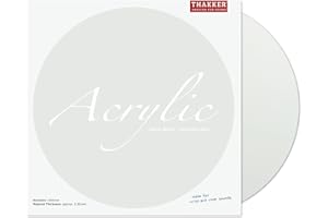 THAKKER Acrylic Mat Satin White – nakładka na talerz z satynowanego szkła akrylowego – biała | średnica 300 mm | na talerz gramofonowy 12"
