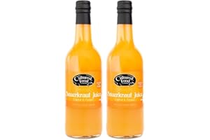 The Cultured Food Company Organic Carrot & Fennel Sauerkraut Juice 2 x 500ml – Vegan – Unpasteurised – Probiotic Drink – Raw Fermented Cabbage – Gut Health Support – Detox Juice – Irish Made