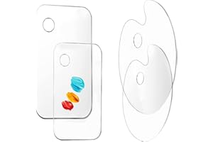 TSKDKIT Tavolozza per pittura acrilica trasparente, 4 pezzi tavolozza plastica pittura per acquerelli, pittura ad olio, guazzo, ecc., Vassoio per pittura artistica (30 x 20 cm, 20 x 15 cm)