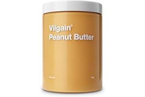 ‎VILGAIN Vilgain BIO Erdnussbutter 1kg – 100% natürlich, ohne Zucker & Palmöl, vegan, crunchy, reich an Eiweiß & Vitaminen, Bio-Qualität, ideal für Brotaufstriche, gesunde Rezepte & Snacks (1000g, Feine)
