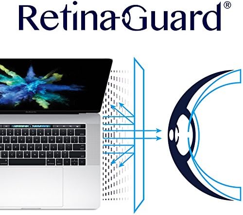 RetinaGuard Anti-blue Light Screen protector for Macbook Pro 15" (2018 2017 2016)with Touch Bar - SGS & Intertek Tested - Blocks Excessive Harmful Blue Light, Reduce Eye Fatigue and Eye Strain