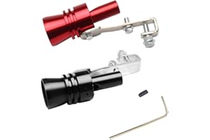 AMANDELIZABE 2 pezzi tubi di scarico sound booster, sound booster auto, rumore marmitta auto, nero, rosso, per tubi di scarico, auto, motociclette, universale