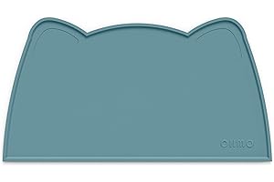 OHMO - Mata dla kotów, silikonowa mata do karmienia zwierząt domowych na podłogę, antypoślizgowa, wodoodporna, pod miskę na wodę, łatwa do czyszczenia podkładka dla zwierząt