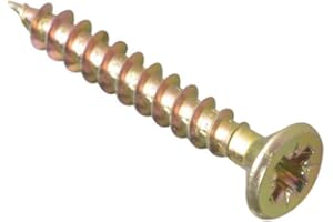 ForgeFix Multi-Purpose Single Thread Screws | 4.0 x 35mm | Zinc Yellow Passivated | Box 200