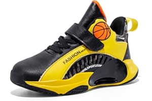 Hixingo Kids Basketball Shoes Boys Girls Basketball Trainers Tennis Running Trainers Lightweight Non-Slip Mid Top Sneaker Breathable Unisex Sport Shoes for Teenagers Children