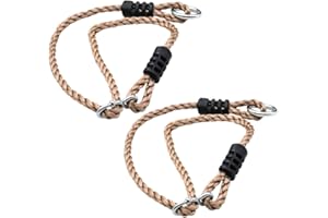 Gotetiso 2 Pièces Sangles de Balançoire Cordes d'Extension Eéglables Cordes de Balançoire pour Arbre Sangle Hamac Corde en Nylon Réglable à Suspendre Fixation Hamac pour Intérieur et Extérieur