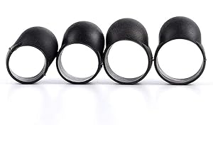 AGZHU 4Pcs Steel Tongue Drum Finger Picks Silicone Rubber Knocking Finger Sleeves Handpan Percussion Instrument Tool for Beginner Adult Kid, Pack of 4 Drum Finger Sleeve Knocking Finger Protector (Black)