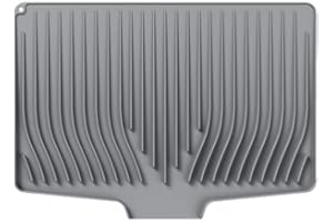 IYYI Premium Silicone Dish Drying Mat with Slope Design - Non-Slip, Heatproof (446°F), Fast-Drying Drain Pad for Kitchen Counter, Sink, Dish Rack (XPLSD-Grey)