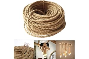 GreenSun LED Lighting 10M Cavo elettrico a 3 fili per illuminazione a LED, 3 x 0,75 mm2, intrecciato, rivestito in tessuto, cavo di alimentazione fai da te per lampada a sospensione