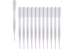 stonylab 3ml Pipettes Compte Gouttes, Pipette Droppers en Graduées en Plastique Pipette Transfert pour Huiles Essentielles, Transparentes et Jetables (3ml, 100 Paquets)