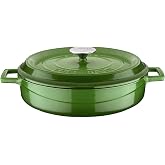 Lava Casting Multi-Purpose Spring Pot. Trendy Series Diameter(&Oslash;)32cm. Green