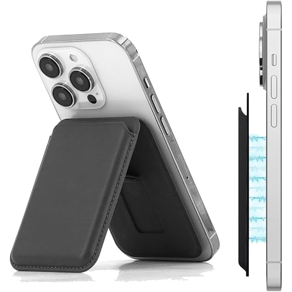 Produktbild von Wallet Iphone Magsafe JEYORZY 2 Stück Magnetisches Handy Wallet, PU Leder Card Apple Wallet Magsafe