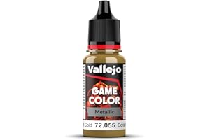 Vallejo Game Color Set Pittura Acrilica Dorata Opaca, 18 ml, Autonivelante, Sistema BSL, Ideale per Modellismo e Miniature