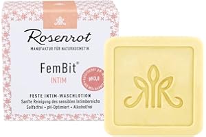 Rosenrot Naturkosmetik - Feste Intim Waschlotion - FemBit - 40g - Sanfte Reinigung des sensiblen Intimbereichs - Sulfatfrei - ph-Optimiert - Alkoholfrei