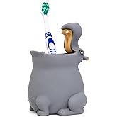 Winkee Hippo Toothbrush Cup Funny Toothbrush Holder for Kids Baby 10 x 10 x | For electric and normal toothbrushes, no drilli