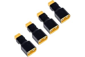 LINSYRC Lot de 4 connecteurs XT60 femelle vers XT90 mâle sans fil adaptateur pour batterie RC Lipo ESC