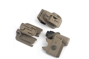 QIRUIMY Tactique Casque Militaire Groupe de lumières Gen 3, Blanc Infrarouge LED Fusil à gaz Signal Lampe Casque Survie sécurité Accès Casque Rapide 360 ° Rotation lumière Militaire (Brune)