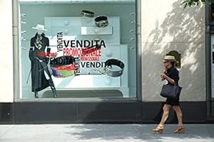 ADESIVO4YOU VETROFANIA Scritta Vendita Promozionale - Adesivi per VETRINE Negozi BY Officina dell'Idea Marchio
