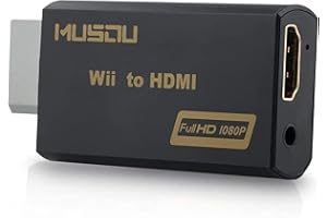 OZVAVZK Musou adapter Wii HDMI Wii na HDMI 1080P/720P HD Converter adapter z 3,5 mm wyjście audio stereo Wii na HDMI konwerter do Nintendo Wii HDTV