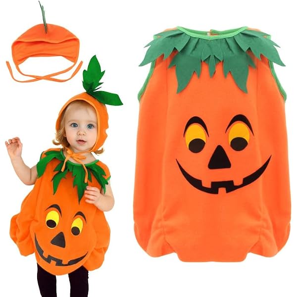 Funidelia Costume Zucca Tutù Per Bambina – 3-4 Anni, Arancione, Vestito Cibo/Halloween, 100% Poliestere